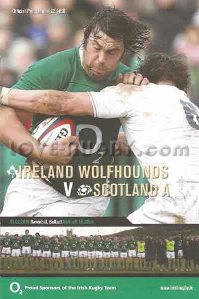 2010 Ireland Wolfhounds v Scotland A  Rugby Programme